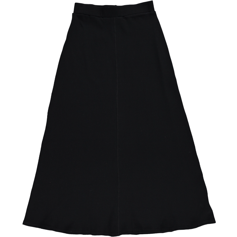 Women's Elastic Waist Maxi Ribbed Skirt