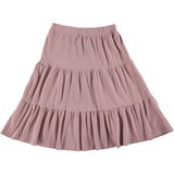 Women's Elastic Waist Ribbed Tiered Skirt - 29''