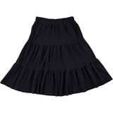 Girls Elastic Waist Ribbed Tiered Skirt