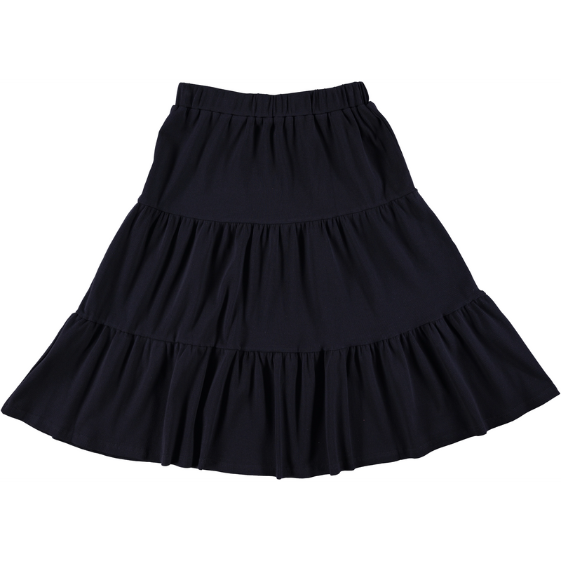 Women's Elastic Waist Ribbed Tiered Skirt - 29''