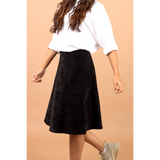 Women's Elasticated Velour A-Line Skirt