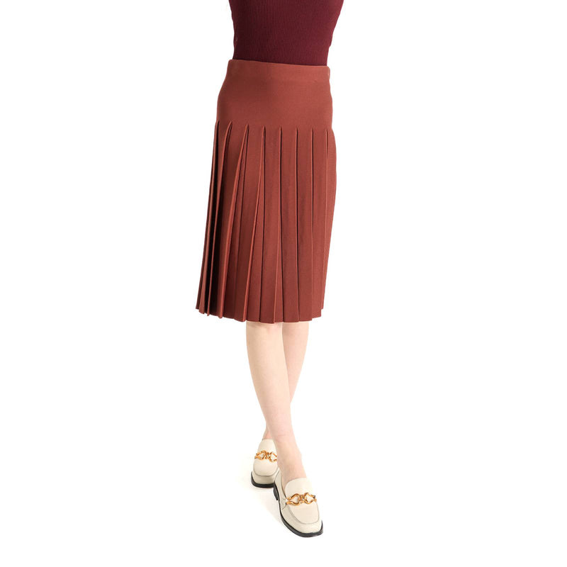 Women's Pleated Knit Skirt