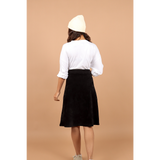 Women's Elasticated Velour A-Line Skirt