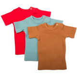 Kids Short Sleeve Ribbed Top