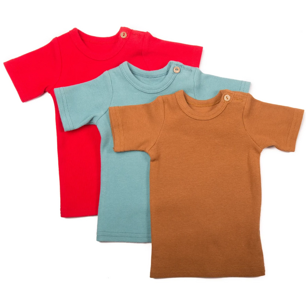 Kids Short Sleeve Ribbed Top