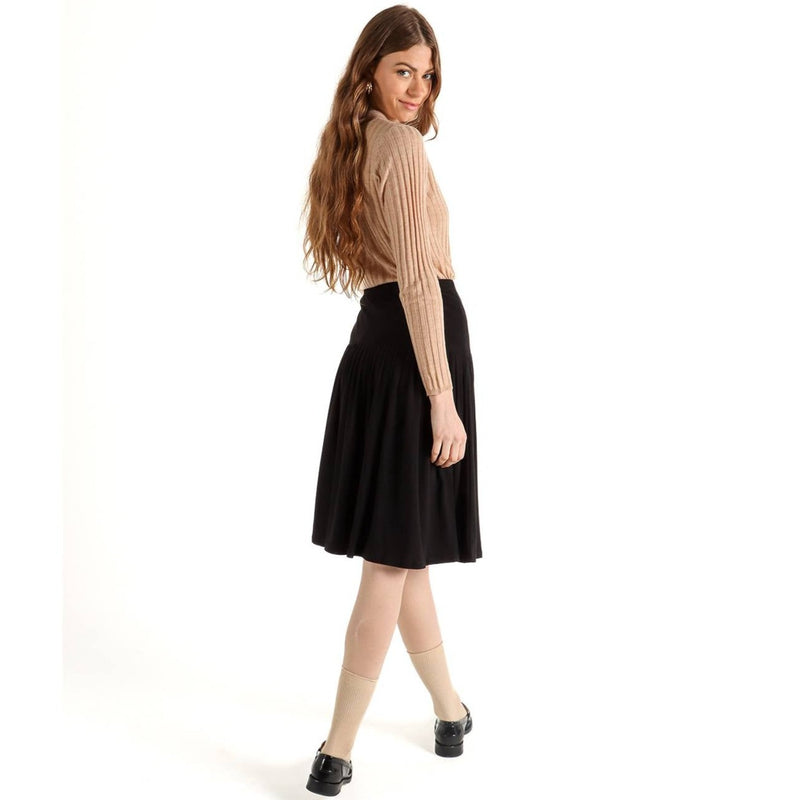 Women's Gathered Pleats Slinky Skirt