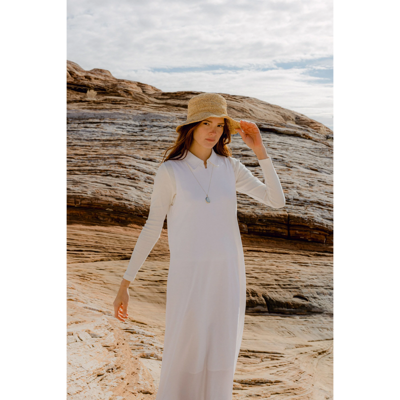 Women's Linen V-Neck Dress