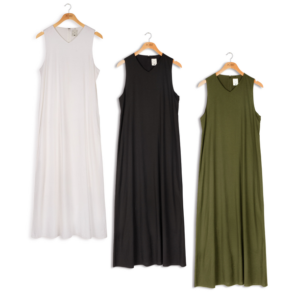 Women's Linen V-Neck Dress