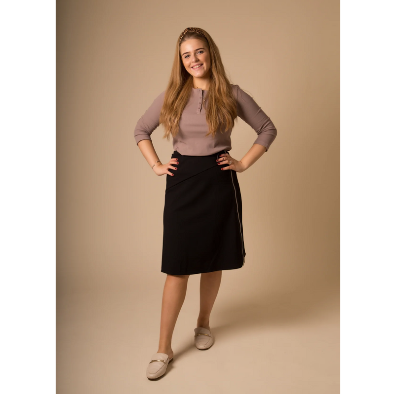 Women's A-Line Skirt with Side Zip