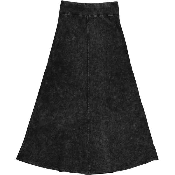 Women's Ribbed Stonewash Maxi Skirt