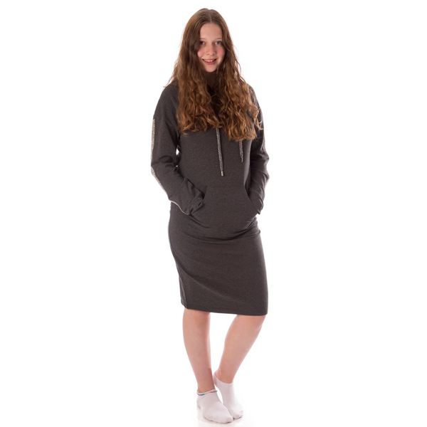 Women's Hoodie Dress with Sequins