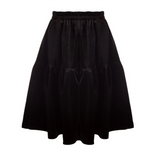 Women's Elasticated Velour Yoke Skirt