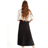 Women's Buttoned Down Pleated Skirt