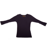 Kids Wide Ribbed Long Sleeve Top