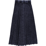 Women's Ribbed Stonewash Maxi Skirt