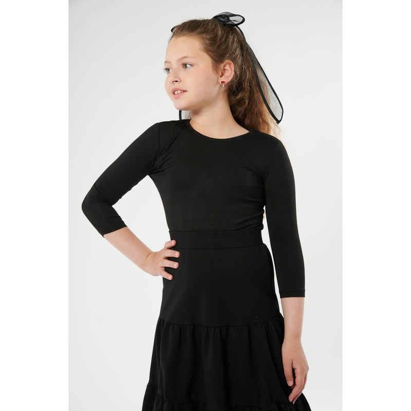 Girls Elasticated Three-Tier Skirt