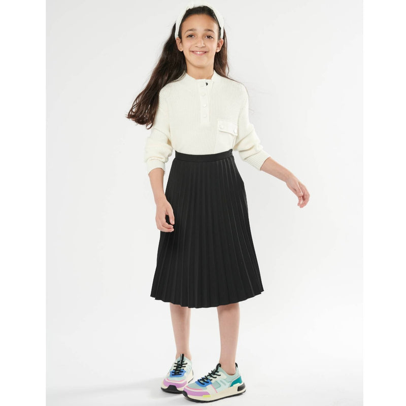 Girls Midi Pleated Skirt