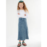 Girls Maxi Ribbed Stonewash Skirt