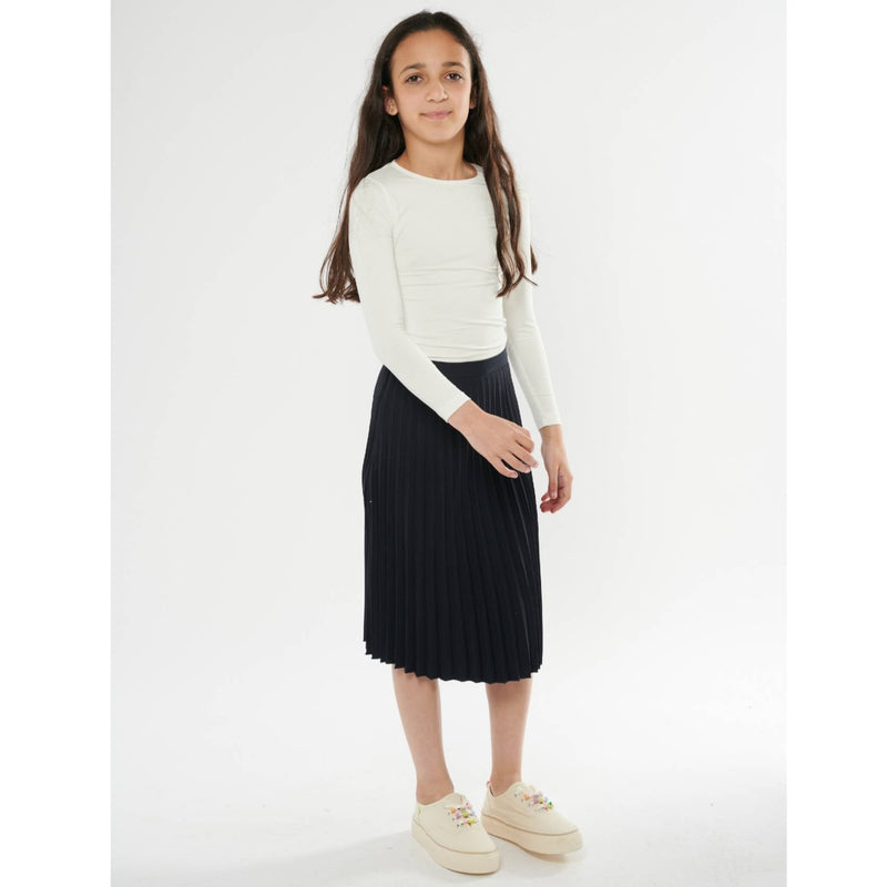 Girls Midi Pleated Skirt