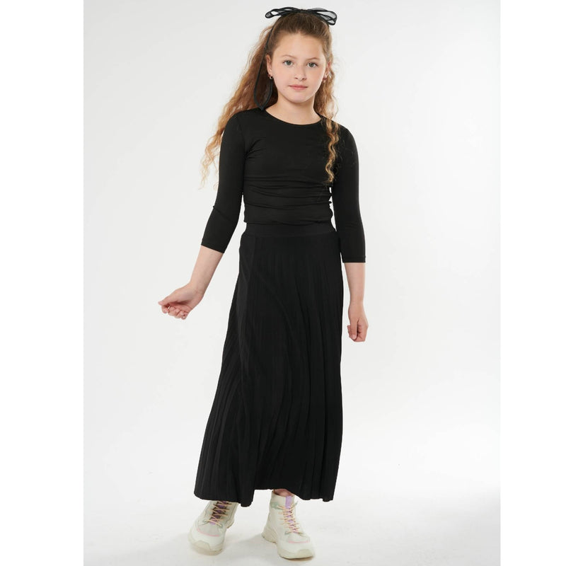 Girls Floaty Pleats Slinky Skirt