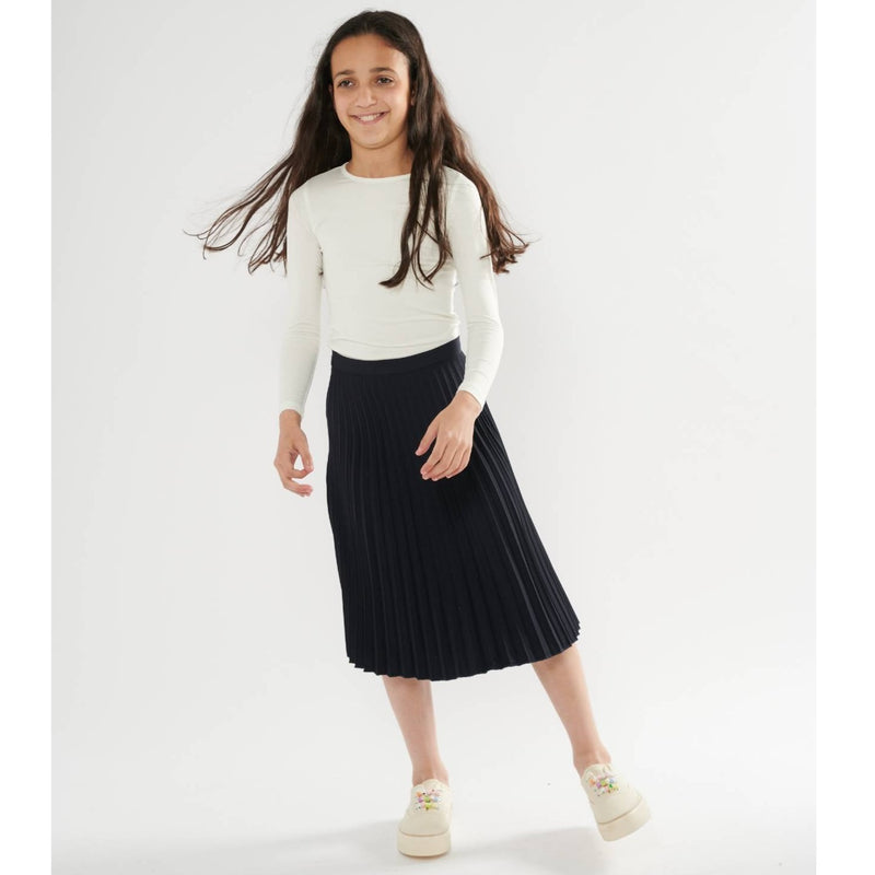 Girls Midi Pleated Skirt