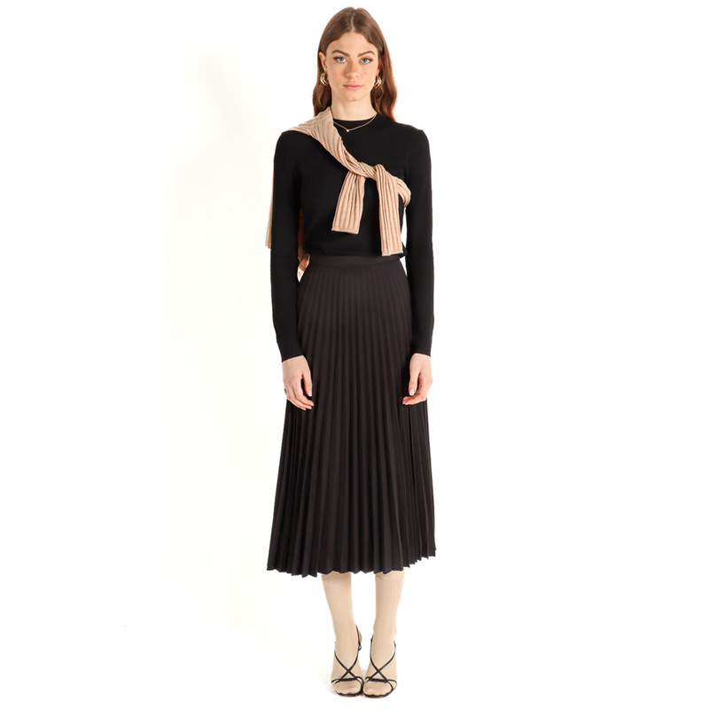 Women's Pleated Midi Skirt