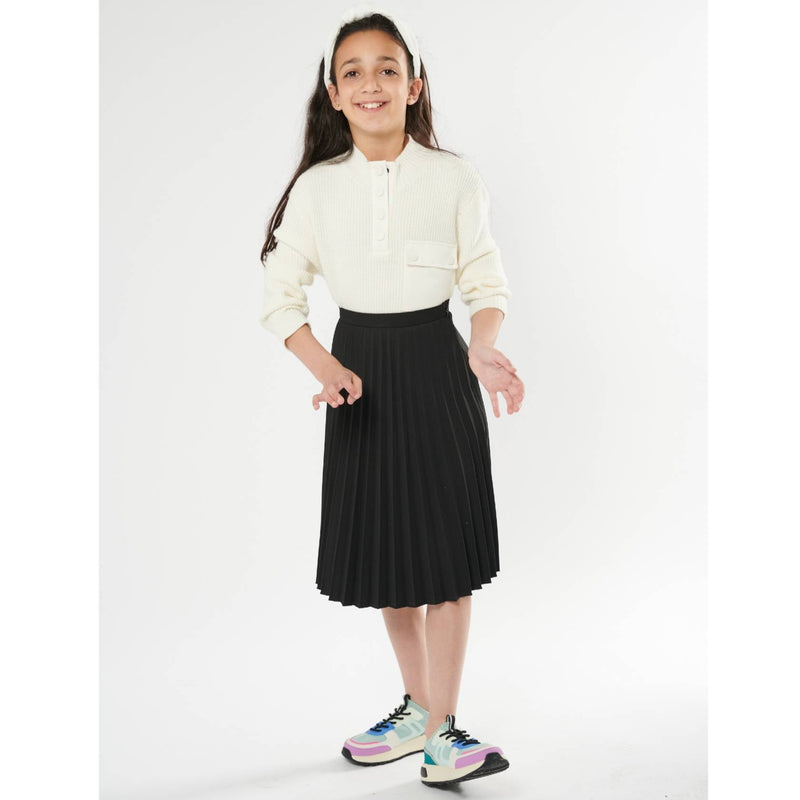 Girls Midi Pleated Skirt