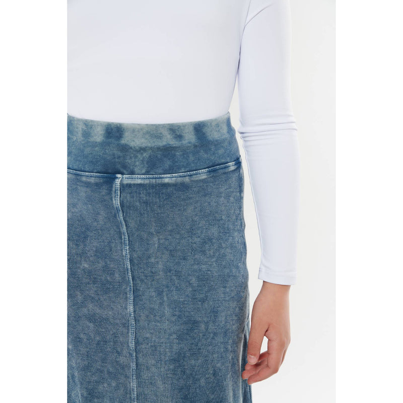 Girls Maxi Ribbed Stonewash Skirt