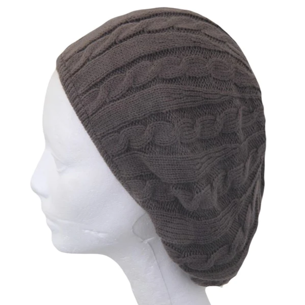 Cable Knit Lined Beret