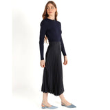 Women's Buttoned Down Pleated Skirt