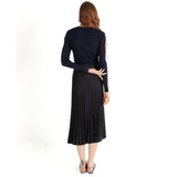 Women's Buttoned Down Pleated Skirt