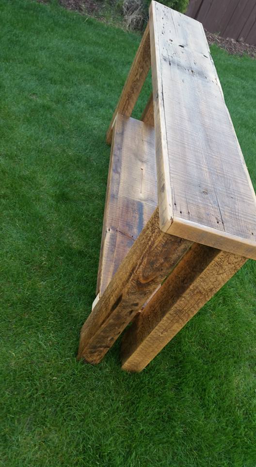 Rustic Barn Wood Sofa Or Console Table Made From 1800s Reclaimed