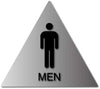 Mens Bathroom ADA Signs in Brushed Aluminum