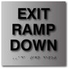 Exit & Entrance Brushed Aluminum Signs