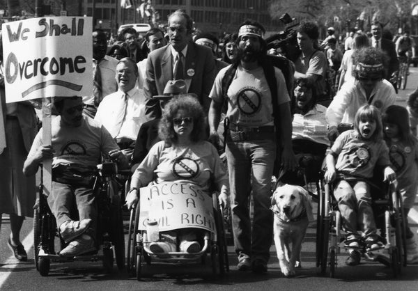 ADA advocates in 1990 march