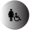 Womens Wheelchair Accessible Restroom Door Sign - 12" x 12" BAL-1007	
