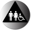 Unisex Wheelchair Accessible Restroom Door Sign - 12' x 12"
