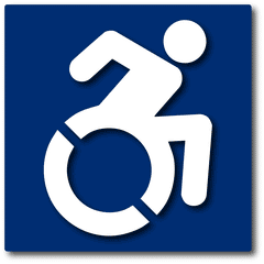 dynamic wheelchair symbol sign