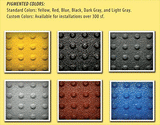 Self-Adhesive Truncated Domes Colors Chart