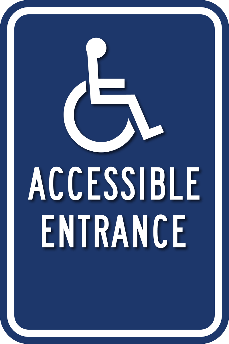 ada wheelchair accessible entrance sign