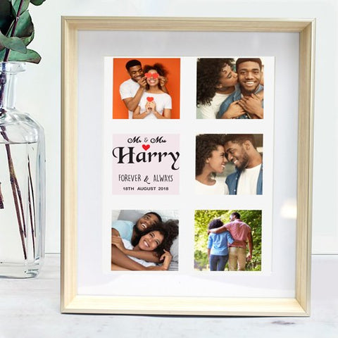 personalised framed print for the new couple