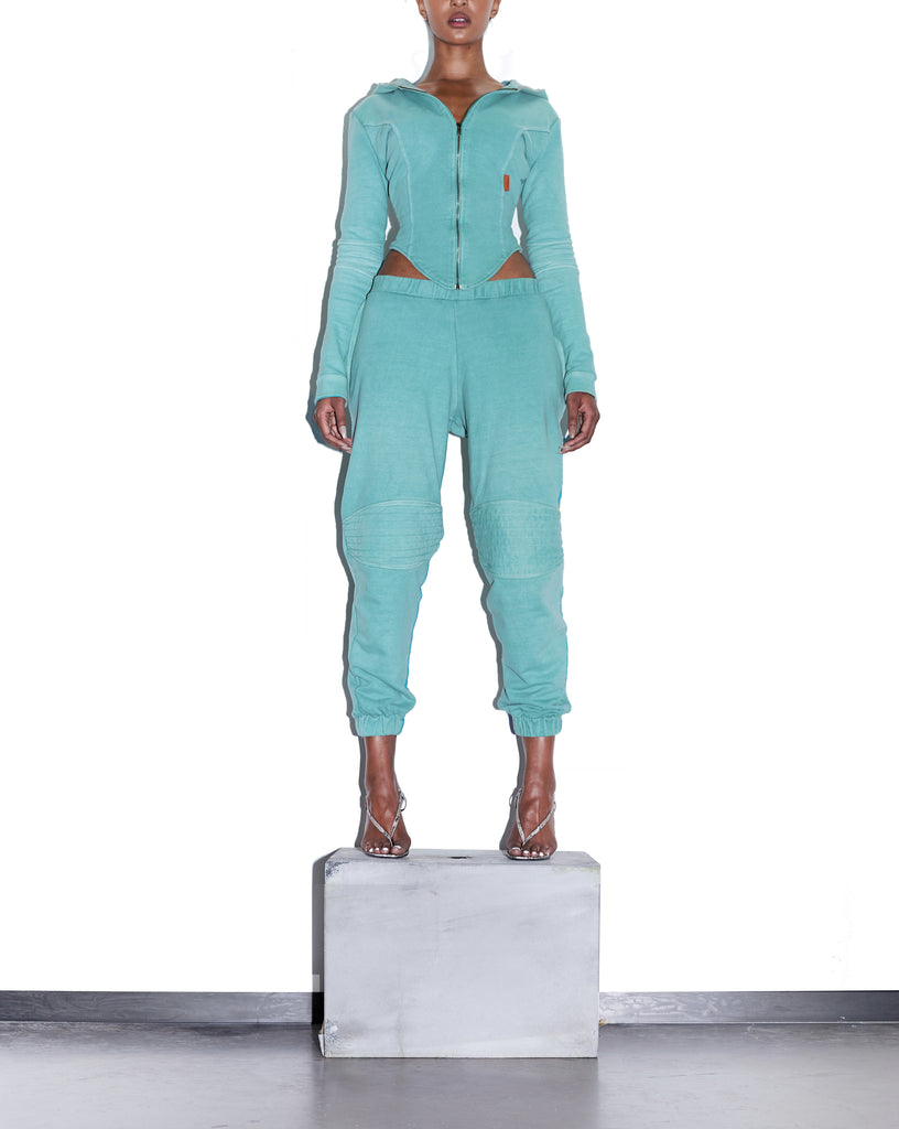 TONIK Slouch Panelled Joggers in Seafoam Green