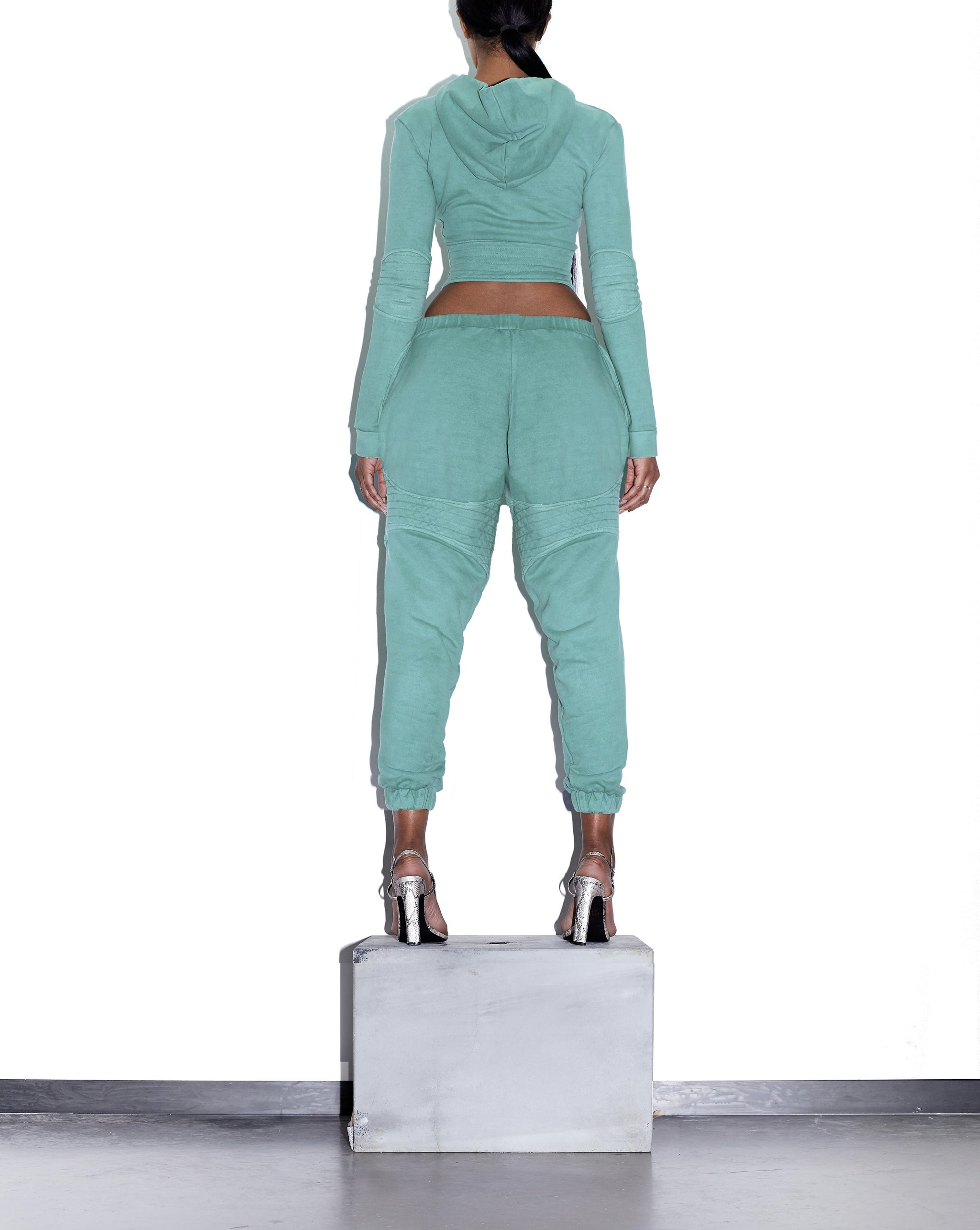 TONIK Corset Hoodie in Seafoam Green