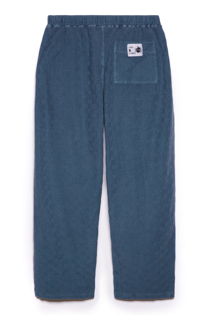 KOTTONS Stamped Wide-Leg Joggers in Denim Blue