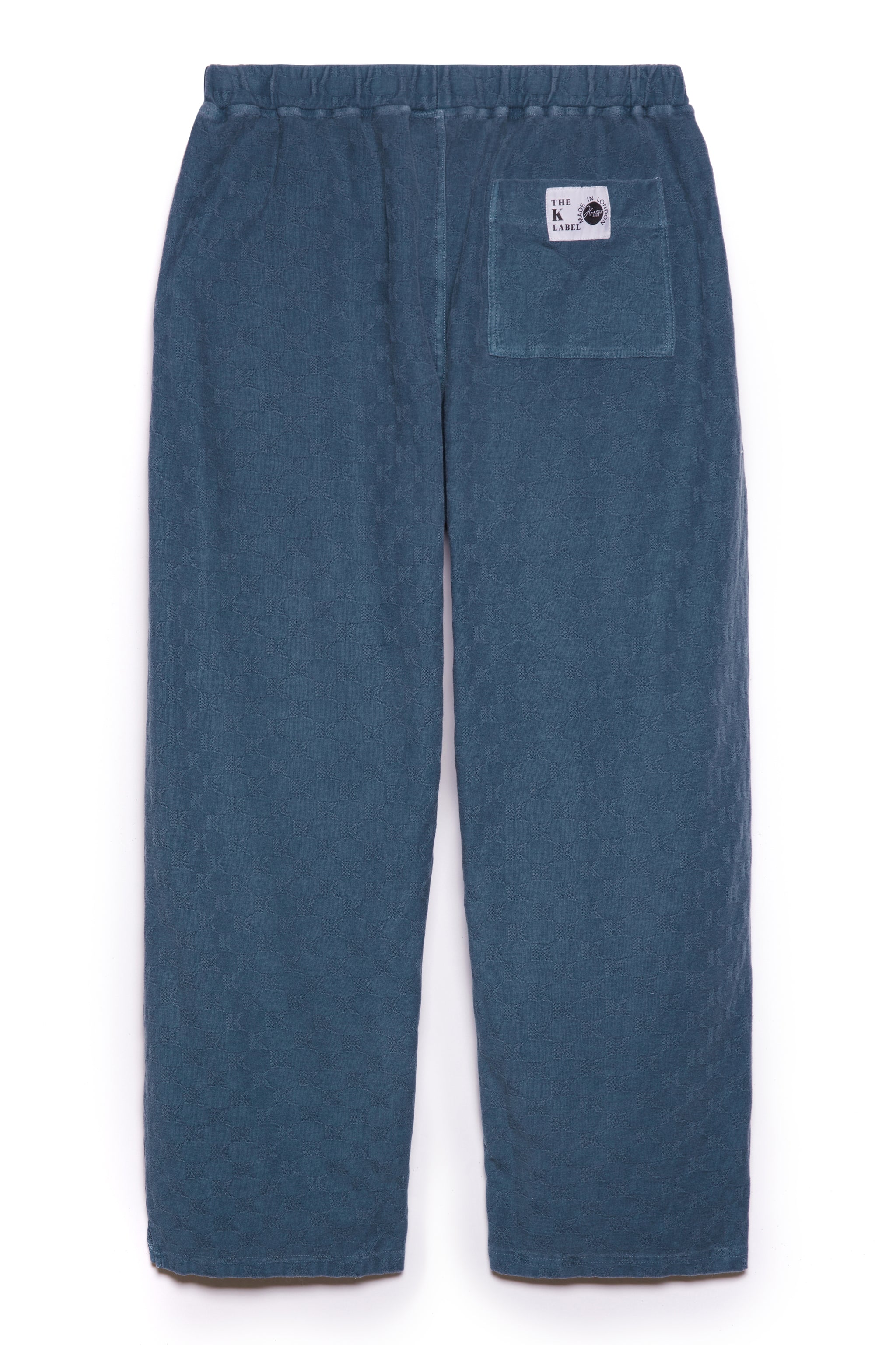 KOTTONS Stamped Wide-Leg Joggers in Denim Blue