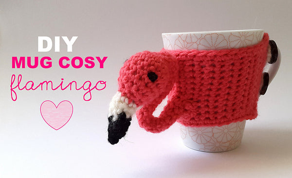 DIY project for a cup Flamingo mood  - easy