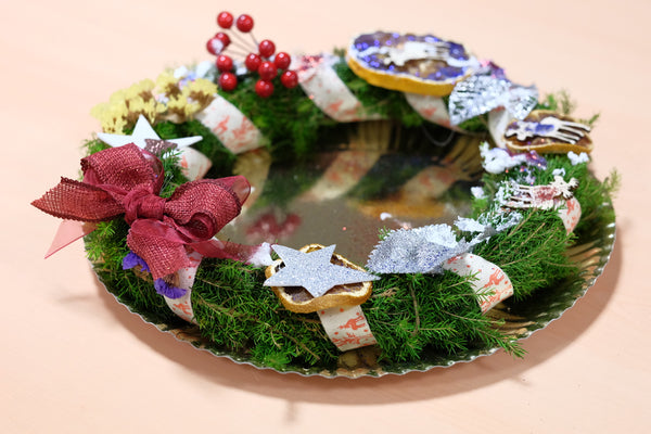 Hand made Christmas children made  Wreath | DIY workshops with Knygu namai Tenerife & Flamingolandia creative team