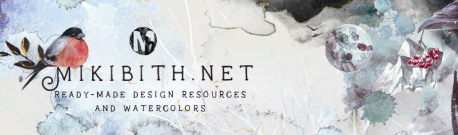 Mikibith ready made design resources and watercolors