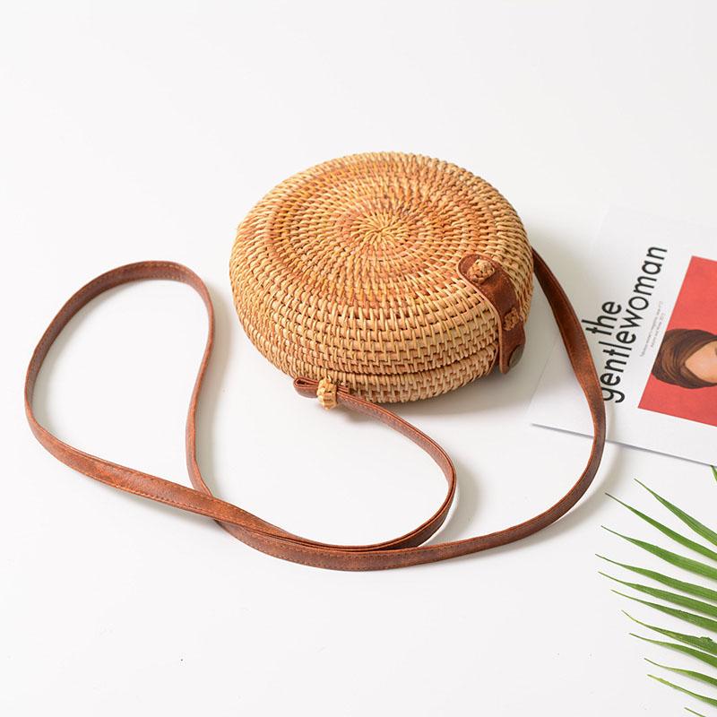 woven round crossbody bag