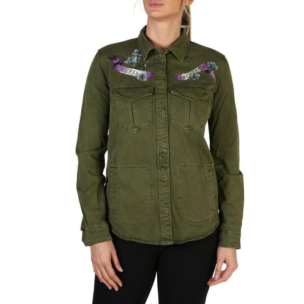 green guess women's jacket